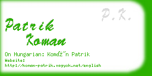 patrik koman business card